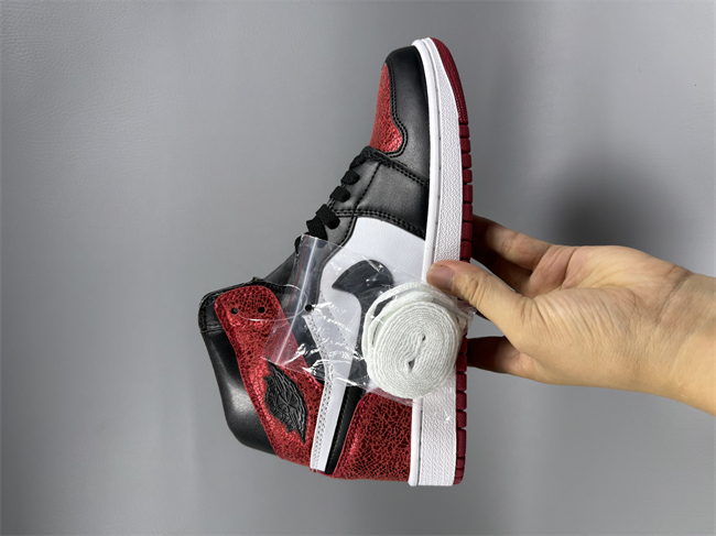Men's Running Weapon Air Jordan 1 White/Red/Black Shoes 0729